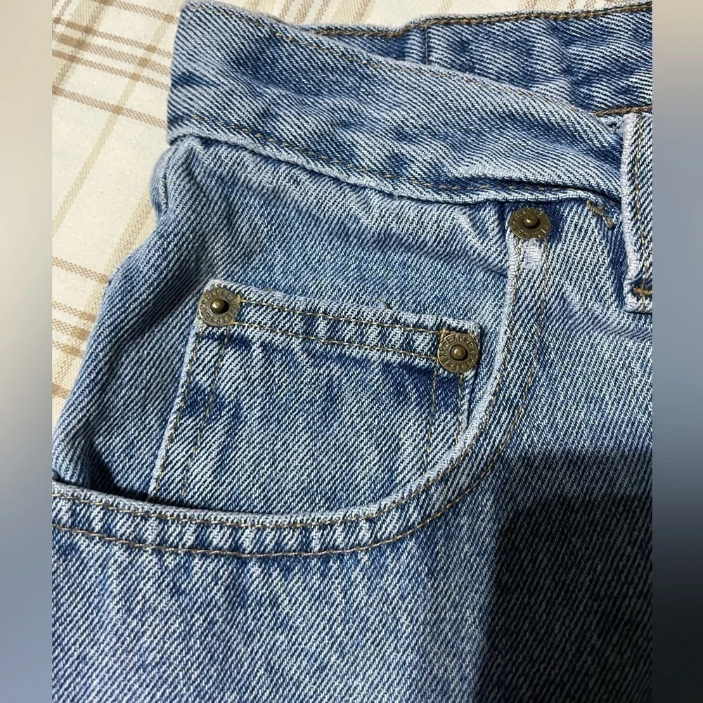 Vintage EXP High Rise Cut Off Jean Shorts USA Made Size 9/10 Zipper Fly
